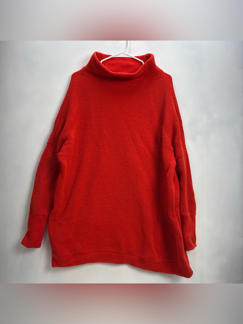 Free People Women’s Red Ottoman Slouchy Tunic Sweater